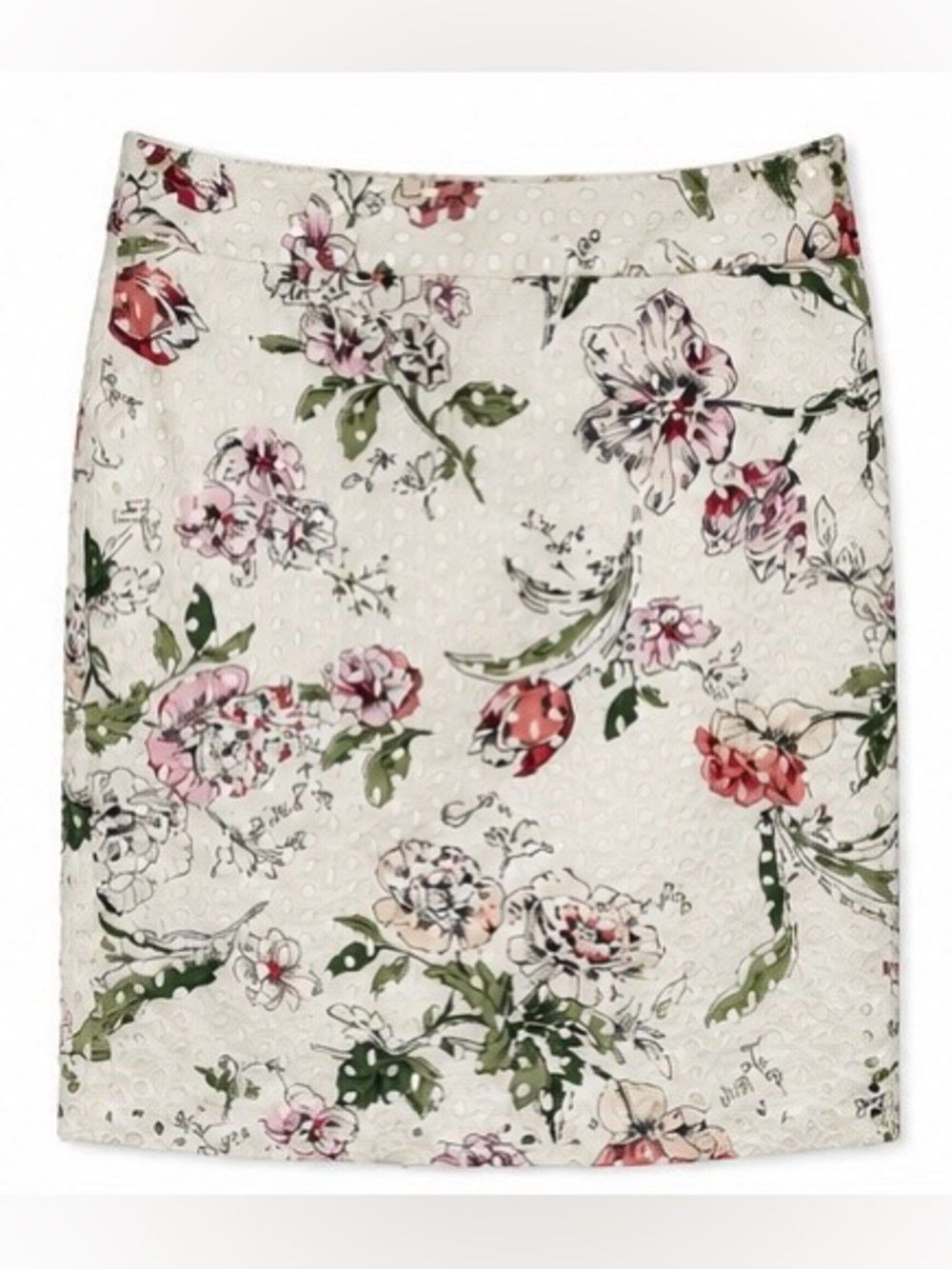 Ann Taylor floral pencil skirt 00P